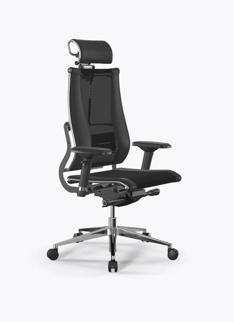 Кресло Метта Y 2D Move B2-14D/0015404 (сетка TS YM93 черная/экокожа Infinity Easy Clean черная)